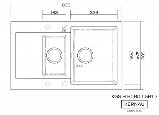 KGS H 6080 1,5B1D BLACK METALLIC